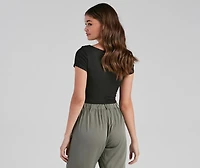 Casual Slay Knit Crop Top