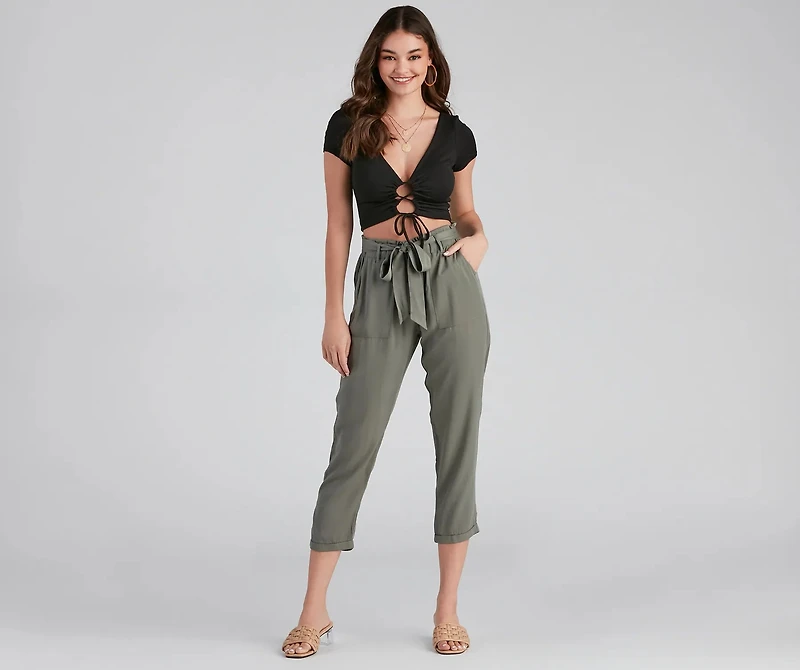 Casual Slay Knit Crop Top