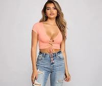 Casual Slay Knit Crop Top