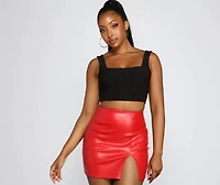 Next Level Ruched Cropped Tank Top
