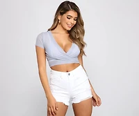 Wrap Me Glam Mesh Top