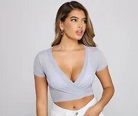 Wrap Me Glam Mesh Top