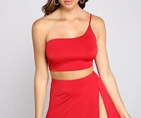 Bold Impressions One Shoulder Crop Top