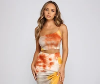 Golden Hour Tie-Dye Crop Top