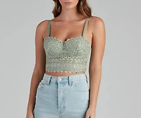 Reigning Lace Bustier Top