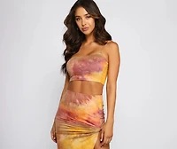 Golden Hour Tie-Dye Crop Top