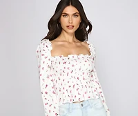 So Sweet Ditsy Floral Smock Top