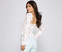 So Sweet Ditsy Floral Smock Top