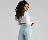 Rise And Stun Lace-Up Crop Top