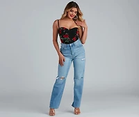 Fall Love With Floral Bodysuit