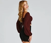 Be Mine Sparkle Knit Bustier