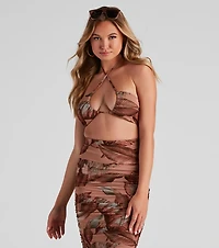 Bring The Heat Printed Tube Top