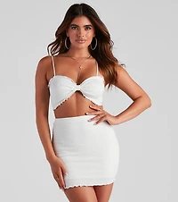 Holiday The Sun Smocked Crop Top