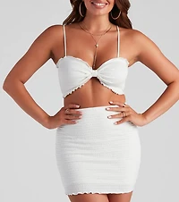 Holiday The Sun Smocked Crop Top
