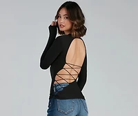 Truth Or Dare Lace-Up Top