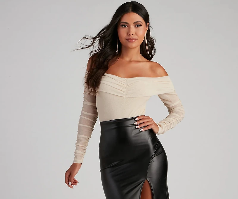 Keeping Knit Glam Glitter Bodysuit