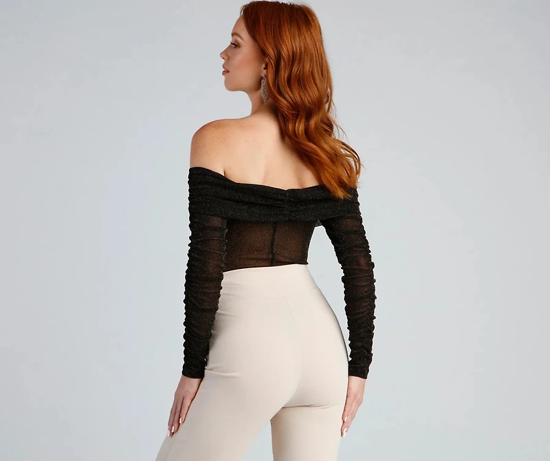 Keeping Knit Glam Glitter Bodysuit