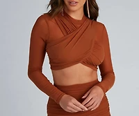 Wrapped Chic Style Crop Top