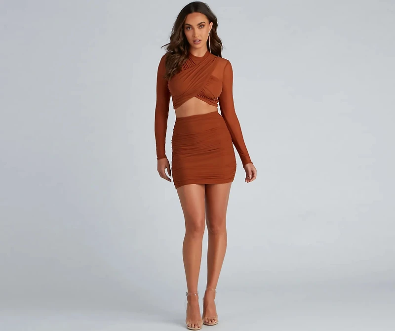 Wrapped Chic Style Crop Top