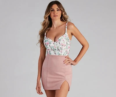 Wanderlust Floral Mesh Bustier