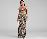Wild Season Zebra Halter Top
