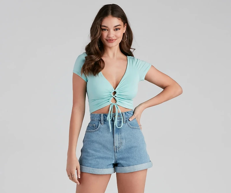Casual Slay Knit Crop Top