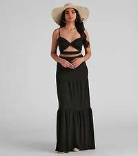 Let's Get Together Twist Crop Top