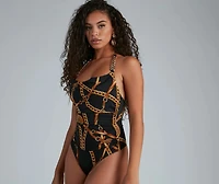 Bold Beauty Chain Halter Bodysuit