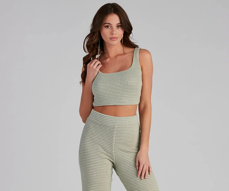 Trendy Textures Sleeveless Knit Tank