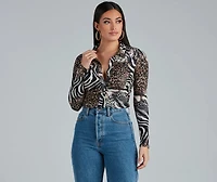 Wild Thing Animal Print Top