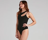 Cut To It High Neck Bodysuit
