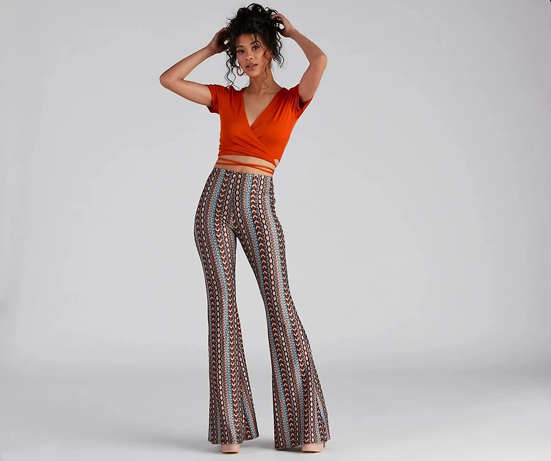 Pretty Ties V-Neck Wrap Top