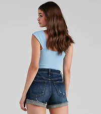Sweet Vibes Tie-Front Bodysuit