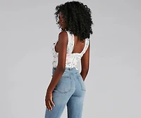 Garden Party Floral Mesh Corset