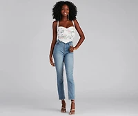 Garden Party Floral Mesh Corset