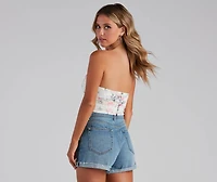 Rose Bliss Floral Mesh Corset