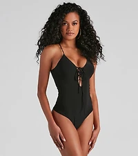 Lace-Up Chic Sleeveless Bodysuit