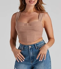 Who's That Girl Ruched Bustier