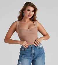 Who's That Girl Ruched Bustier