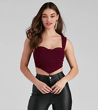 Who's That Girl Ruched Bustier