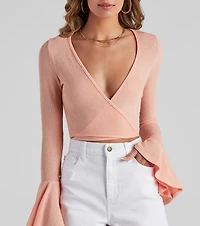 Go With The Flow Wrap Crop Top