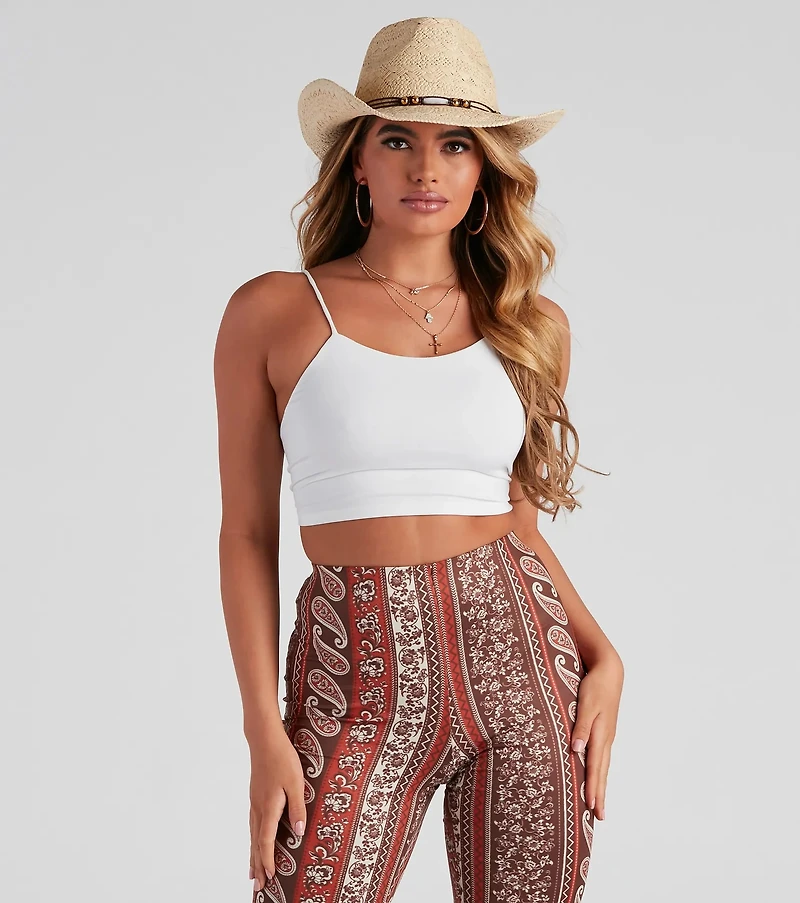 Walk Away Lace-Up Crop Top