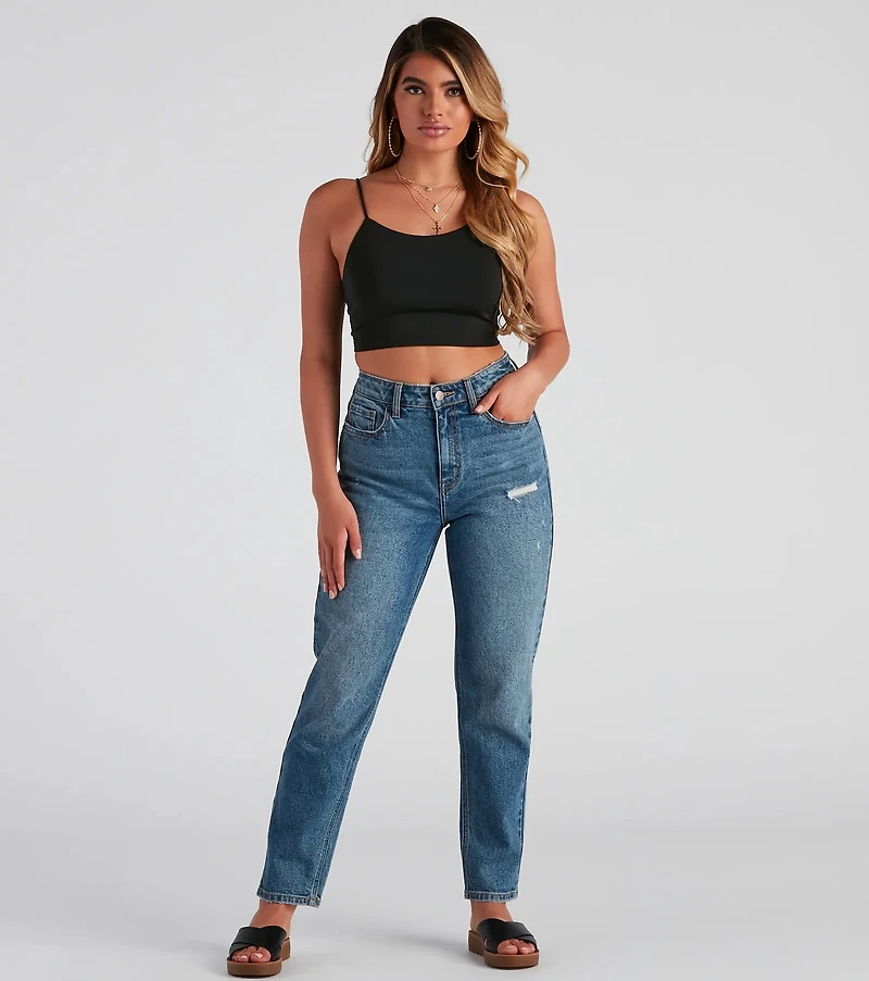 Walk Away Lace-Up Crop Top