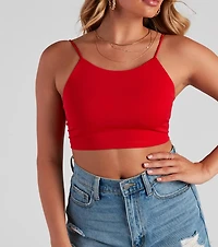 Walk Away Lace-Up Crop Top