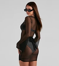 Out Of Water Mesh V-Neck Coverup