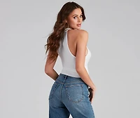Key Essential Halter Crop Top