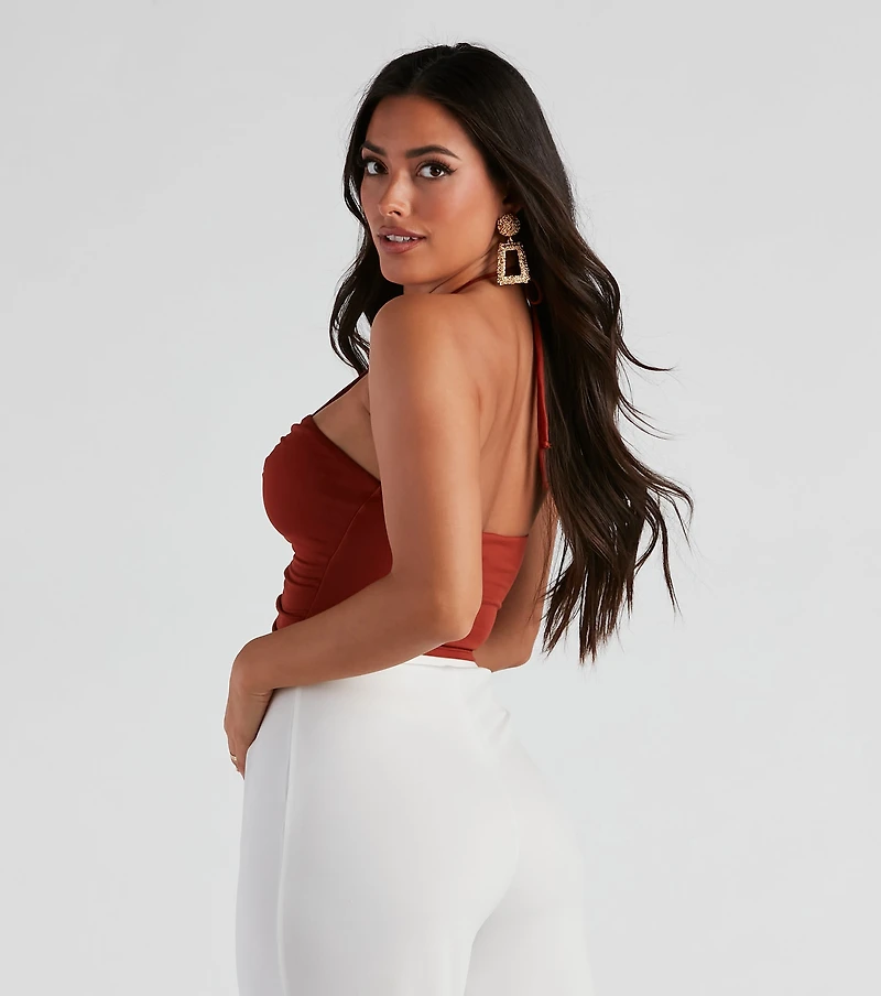 Strings Attached Halter Crop Top