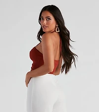 Strings Attached Halter Crop Top