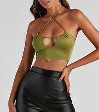 Feelin' Trendy Halter Crop Top