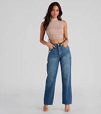 Love The Look Lace-Up Crop Top